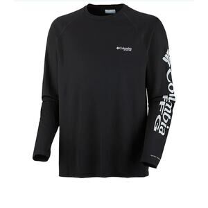 Columbia PFG Black Long Sleeve Performance Fishing Shirt 2XL Logo Activewear